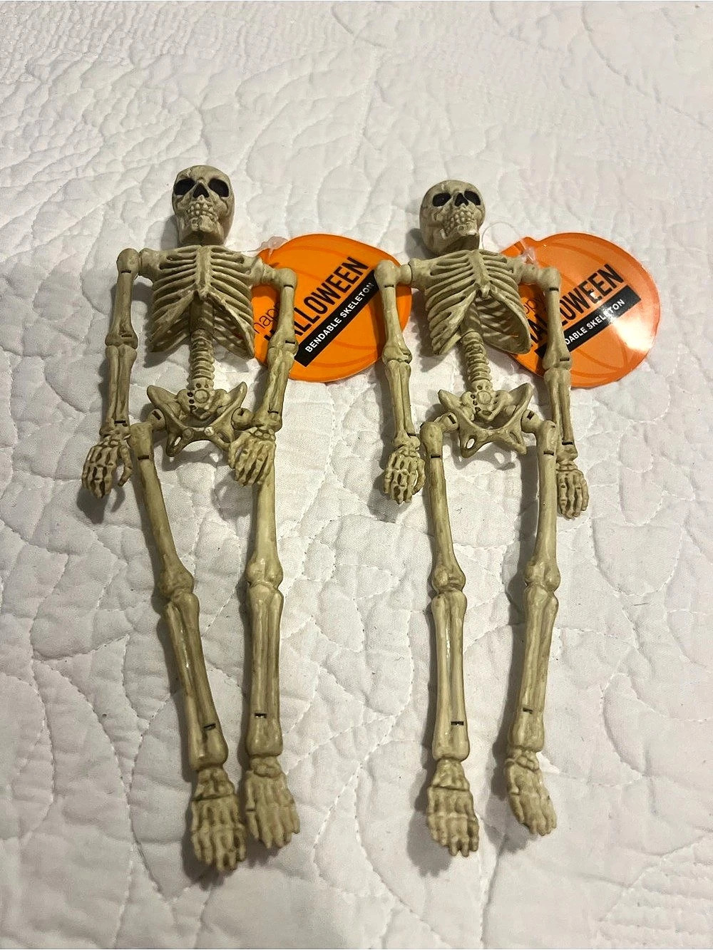 Walgreens Happy Halloween Bendable Figure 8 Inches Tall. Skeleton New Lot Of 2